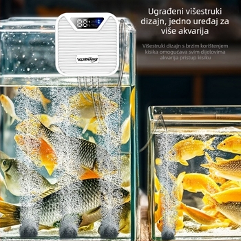 Pumpa za kisik s četiri izlaza za vanjski ribolov i kućni akvarij (Značka: Wu Shang; Težina: 120 g; Uvezeno: Ne)