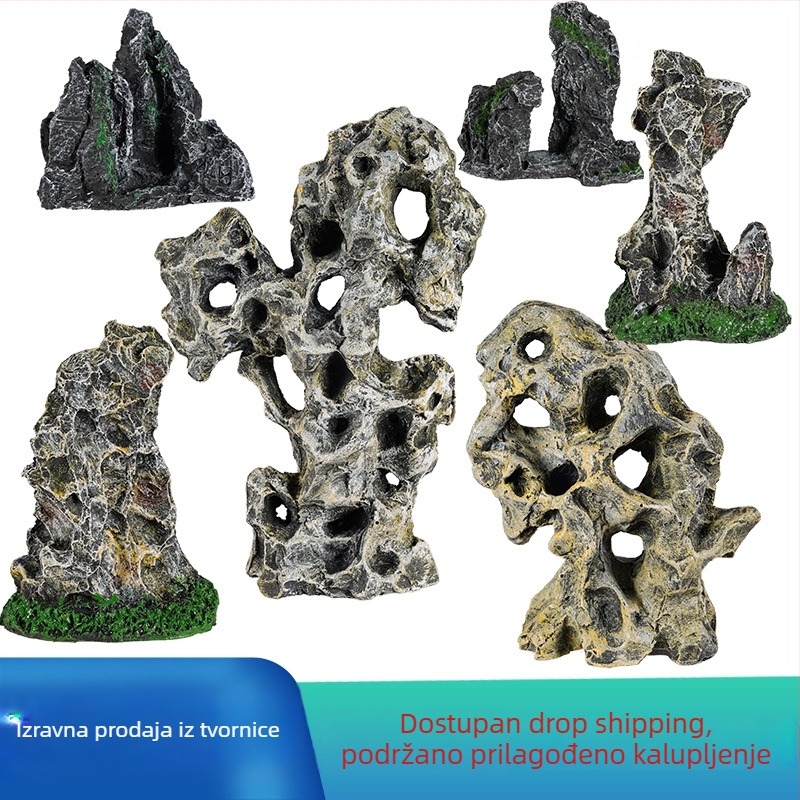 Dekorativni kamen do akvarija od smole – Taihu kamen, dekoracija za akvarij