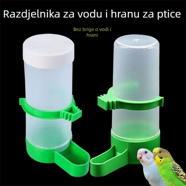 Dispenser vode za kućne ptice, plastični, pogodan za ptice u akvarijima, poluautomatno snabdijevanje vodom