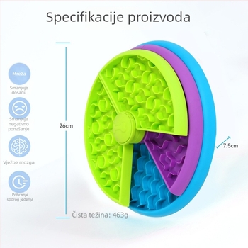 Perig PP zdjela za sporo hranjenje s puzzle zdjelom i rotirajućom pločom za mačke i pse