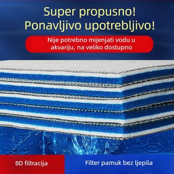 Naypet filtarna vata za akvarij – bez ljepila, 8D, debeljena