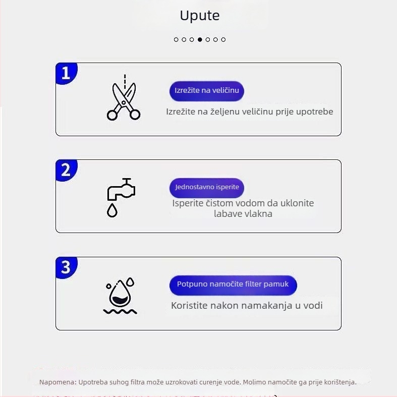 Naypet filtarna vata za akvarij – bez ljepila, 8D, debeljena