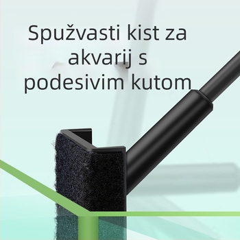 Pet sound pet u jedan teleskopski alat za čišćenje akvarija s dugom ručkom, četka za čišćenje, plastična i staklena vlakna cijev, težina 850 g, set od 5 kom