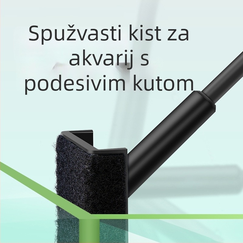 Pet sound pet u jedan teleskopski alat za čišćenje akvarija s dugom ručkom, četka za čišćenje, plastična i staklena vlakna cijev, težina 850 g, set od 5 kom