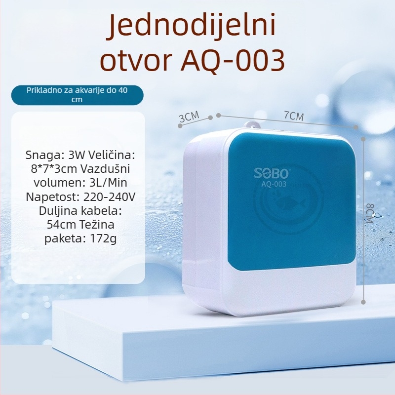 Pumpa za kisik za akvarij - tiha, Songbao, ABS, 500 g