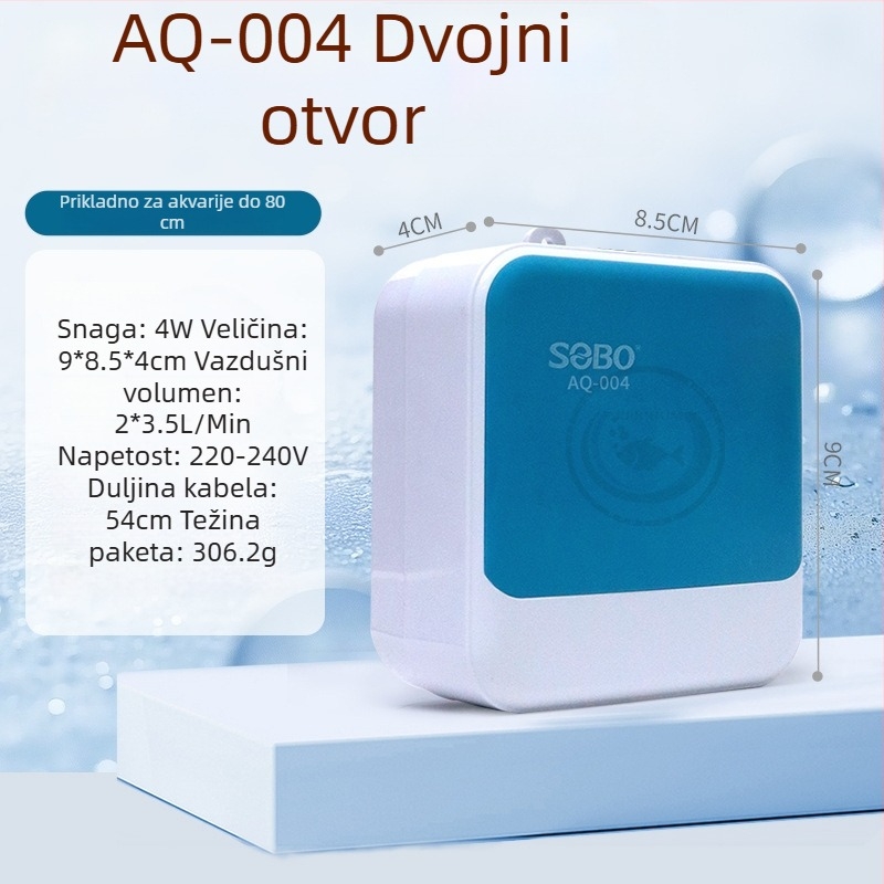 Pumpa za kisik za akvarij - tiha, Songbao, ABS, 500 g