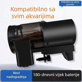 Automatska hranilica za akvarij, električna, s programabilnim tajmerom, za ukrasne ribice i želve, kompletan set