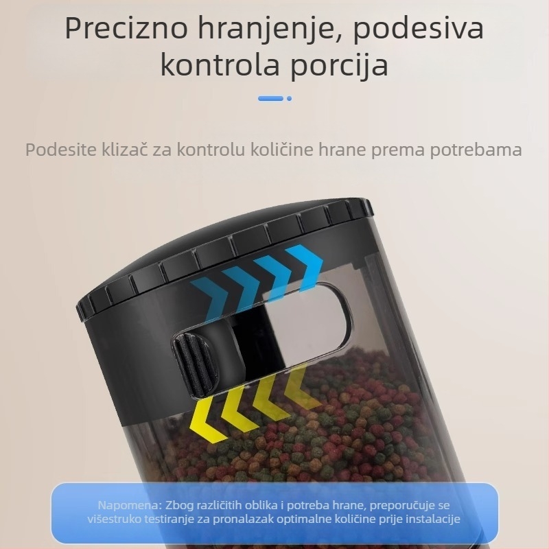 Automatska hranilica za akvarij, električna, s programabilnim tajmerom, za ukrasne ribice i želve, kompletan set