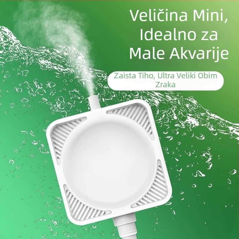 Kompaktna i izuzetno tiha pumpa za kisik u akvariju, s jednim izlazom, marka Hundreds of years of flowers, nije uvezeno