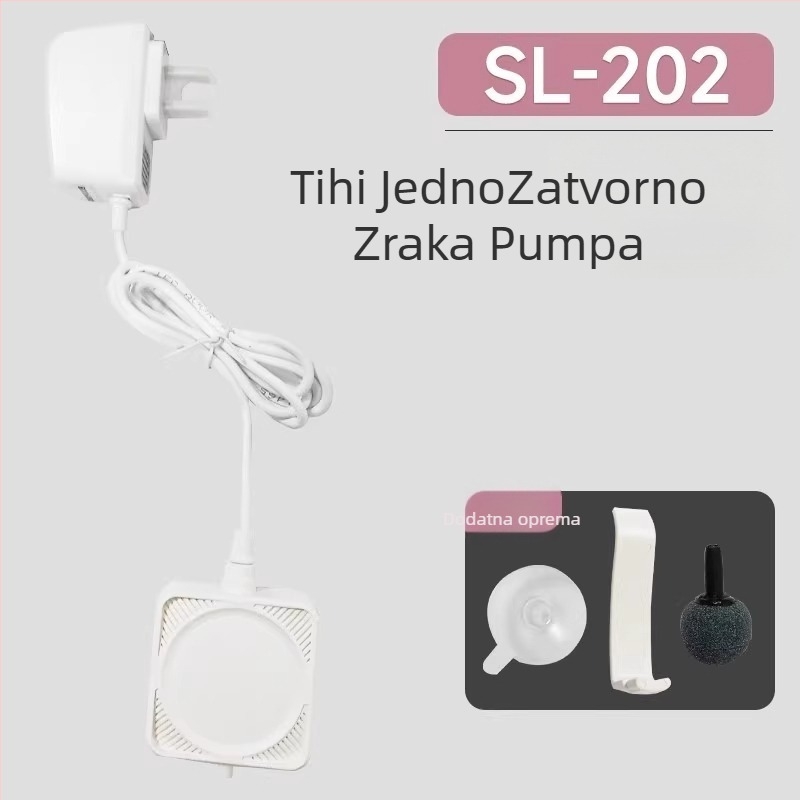 Kompaktna i izuzetno tiha pumpa za kisik u akvariju, s jednim izlazom, marka Hundreds of years of flowers, nije uvezeno