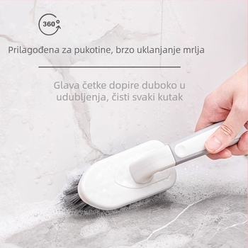 Hangge četka za kupaonicu s dugačkom ručkom za pod, pločice i fuge – plastična