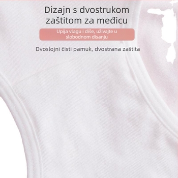 Dječje pamučne prozračne gaćice sa srednjim strukom, japanskog stila (95% pamuk, podstava u području prekriva 90–95% pamuka)