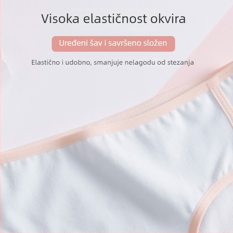 Dječje pamučne prozračne gaćice sa srednjim strukom, japanskog stila (95% pamuk, podstava u području prekriva 90–95% pamuka)