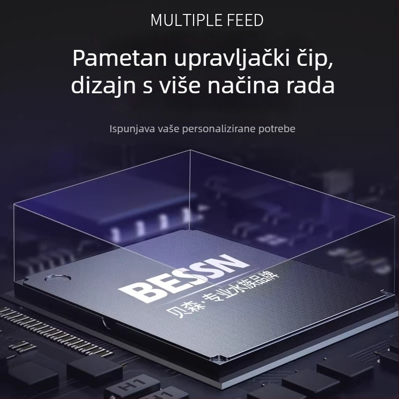 Automatska hranilica za ribice u akvariju, plastična konstrukcija, brend BESSN, komplet, pogodno za akvarij