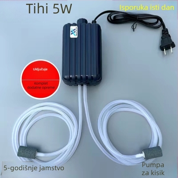 Akvariumska pumpa kisika, izuzetno tiha, oksigenator za kućnu upotrebu