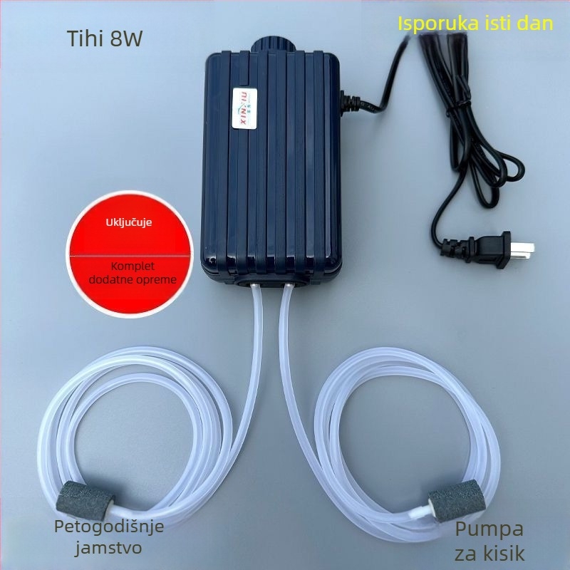 Akvariumska pumpa kisika, izuzetno tiha, oksigenator za kućnu upotrebu