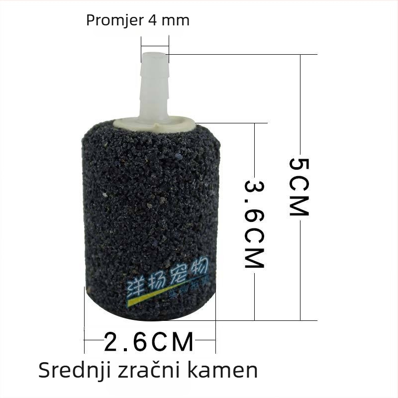 Akvarijski zračni kamen s potkovastim pločom i sand head sklop materijal čelik pijesak marka Chi to constant