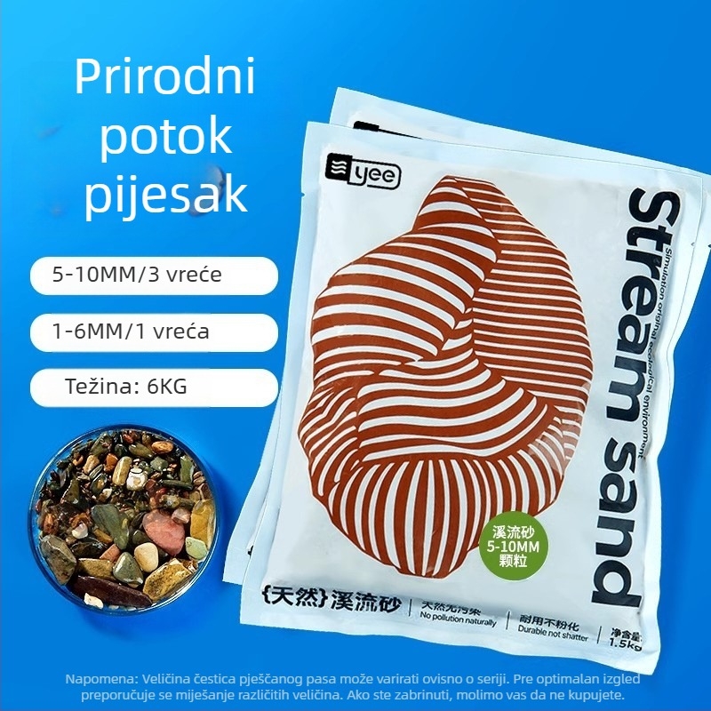 Pješčenjak pijesak za akvarij, prirodni donji substrat, ukras krajolika, 1,5 kg, porijeklo Shandong