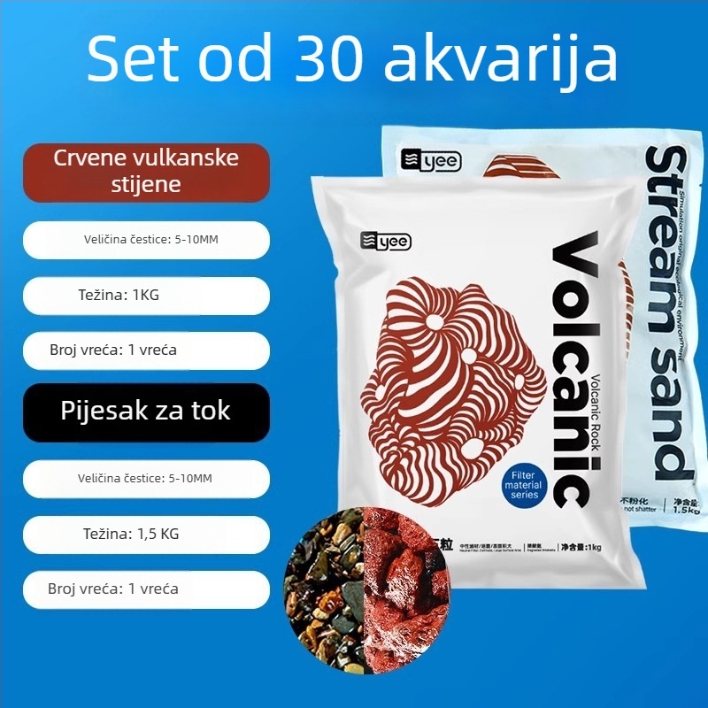 Pješčenjak pijesak za akvarij, prirodni donji substrat, ukras krajolika, 1,5 kg, porijeklo Shandong