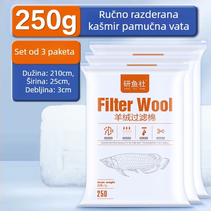 Akvarijska PP pamučna filter podloga – višeslojna, ne ometa protok vode, za kutiju za filtriranje, 1 komad