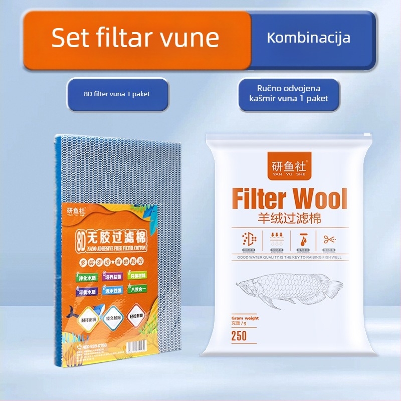 Akvarijska PP pamučna filter podloga – višeslojna, ne ometa protok vode, za kutiju za filtriranje, 1 komad