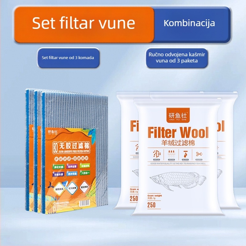 Akvarijska PP pamučna filter podloga – višeslojna, ne ometa protok vode, za kutiju za filtriranje, 1 komad