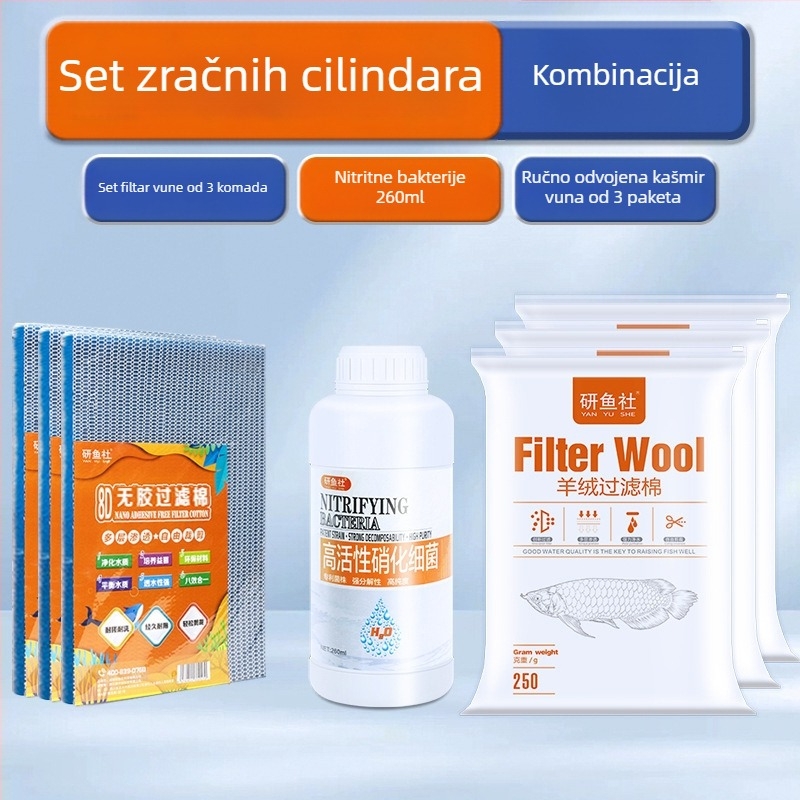 Akvarijska PP pamučna filter podloga – višeslojna, ne ometa protok vode, za kutiju za filtriranje, 1 komad