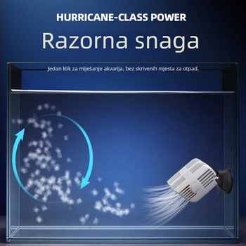 Pumpa za akvarij s dvjema glavama, 360° tiho otjecanje, s usisnim čašicama