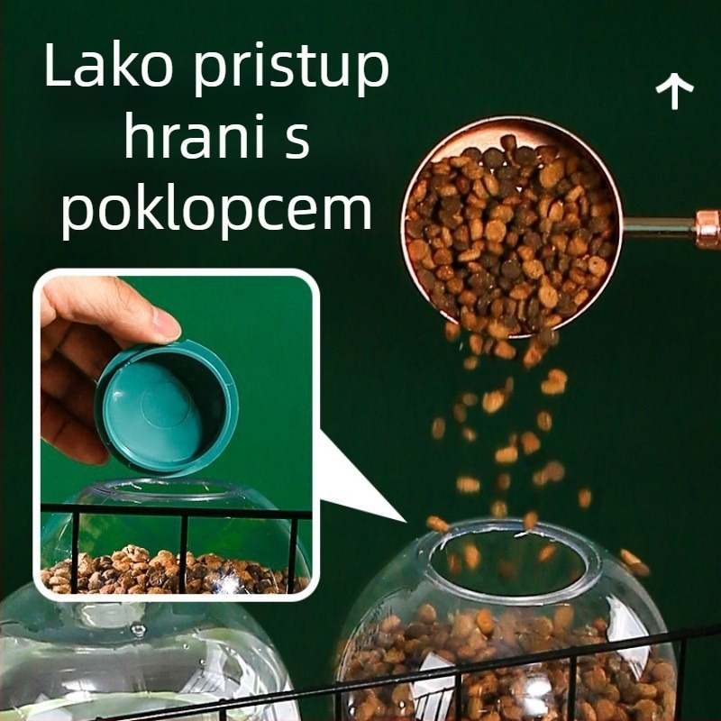 Automatska hranilica i zdjela za vodu za kućne ljubimce s prozirnom mjehurićem, viseći dizajn kaveza, velik kapacitet (Materijal: Plastika; Podrijetlo: Zhejiang; Set za automatsko hranjenje: Da; Pakiranje: 36 kom.; Kategorija: Posuđe za kućne ljubimce)