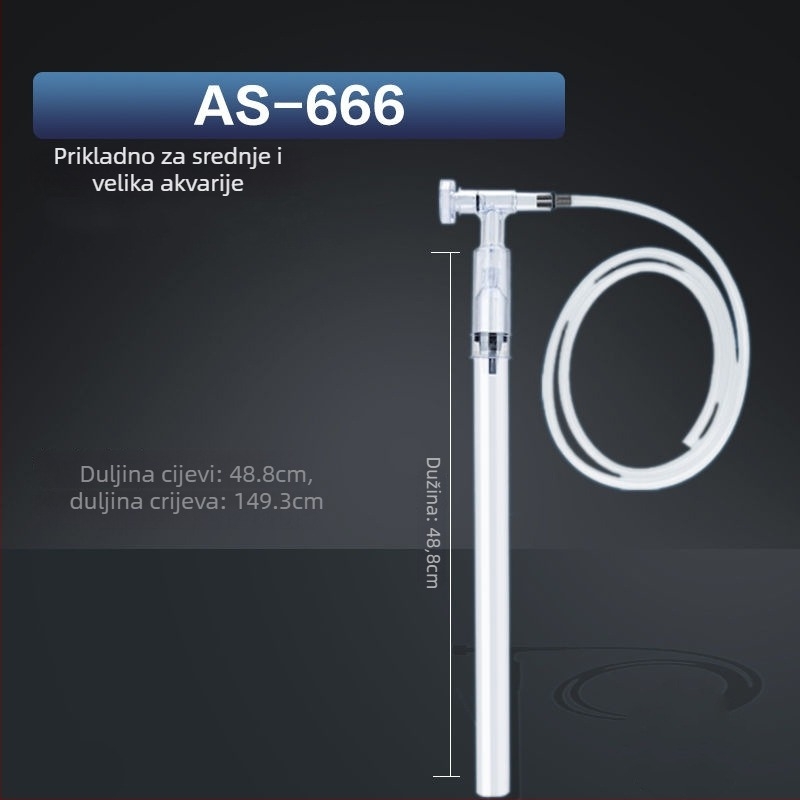 Set za čišćenje akvarija: izmjena vode, čistač pijeska, pumpa, sifon, oprema za akvarij (plastika; oprema za akvarij)