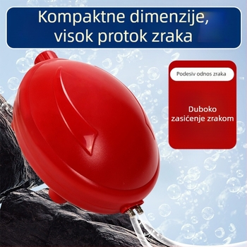 Naichong DC napajana pumpa za oksigeniranje akvarija s podešavanjem protoka zraka i dubinskim oksigeniranjem.
