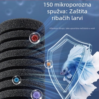 yee Električni filter za akvarij i pumpa za kisik s ugrađenom tri u jednoj funkcijom, tih rad, kruženje vode, plastično kućište, koristi filtracijsku vatu