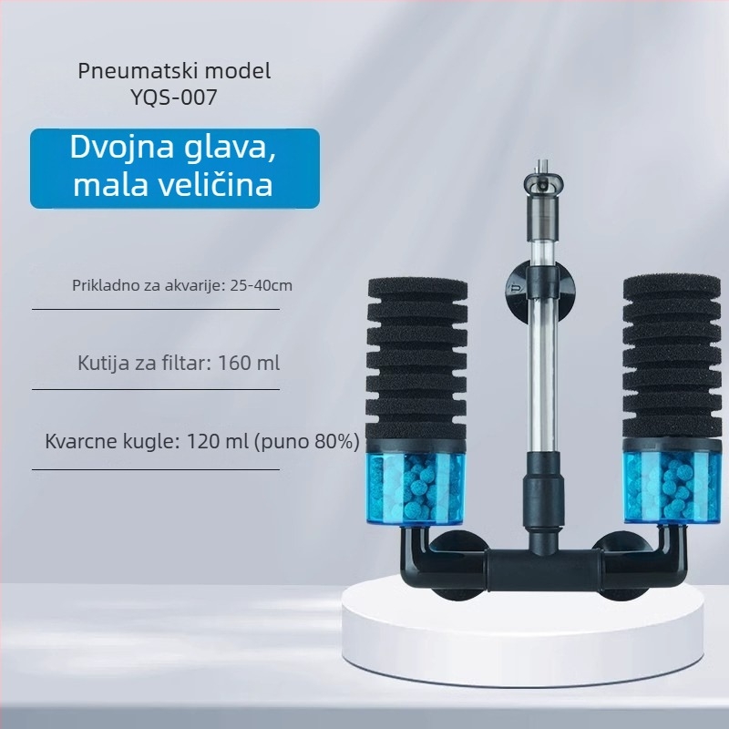 yee Električni filter za akvarij i pumpa za kisik s ugrađenom tri u jednoj funkcijom, tih rad, kruženje vode, plastično kućište, koristi filtracijsku vatu