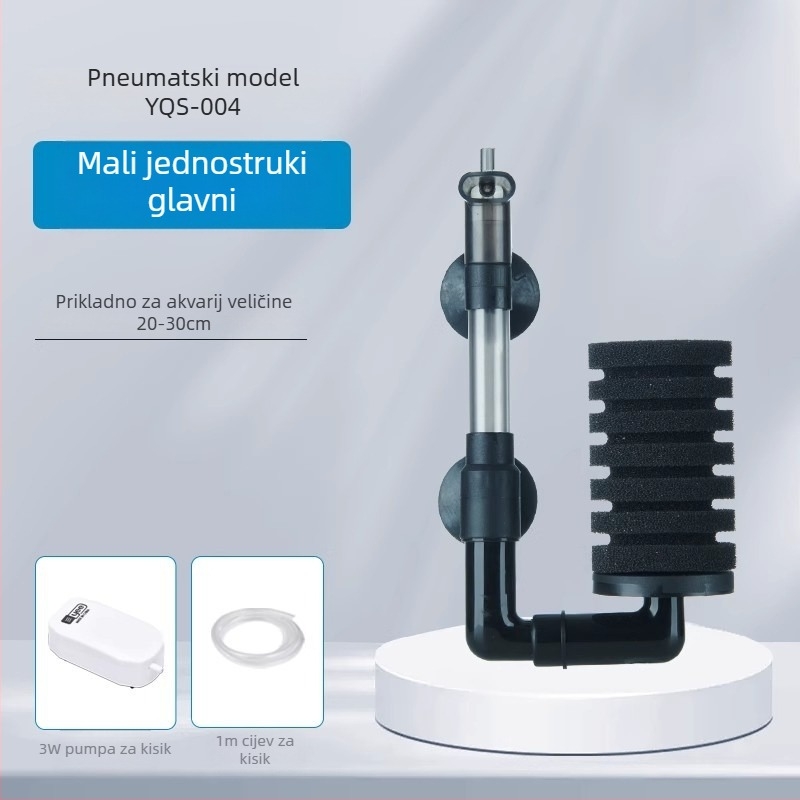 yee Električni filter za akvarij i pumpa za kisik s ugrađenom tri u jednoj funkcijom, tih rad, kruženje vode, plastično kućište, koristi filtracijsku vatu