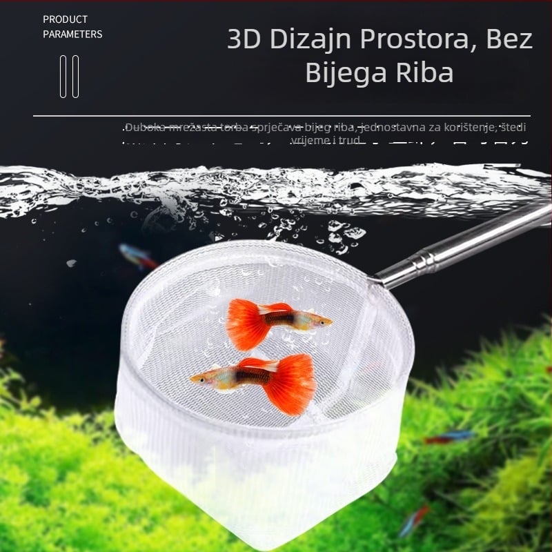 Nehrđajući čelični teleskopski mrežica za akvarij, ručno izrađena, 50 g, Oprema za akvarij