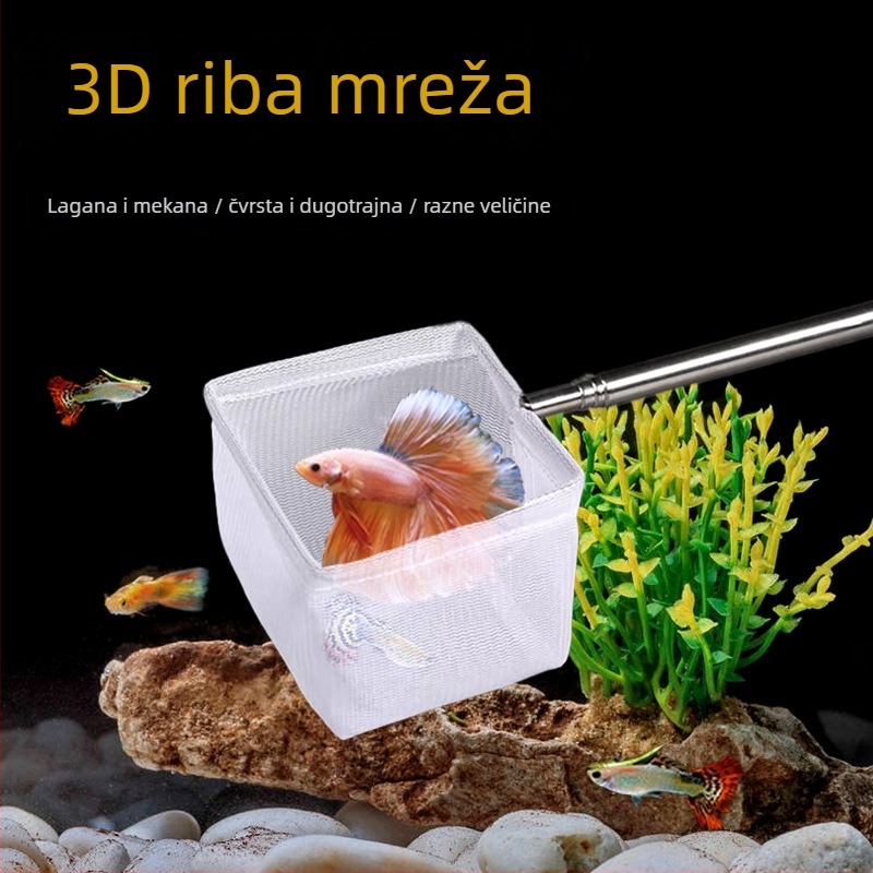 Nehrđajući čelični teleskopski mrežica za akvarij, ručno izrađena, 50 g, Oprema za akvarij