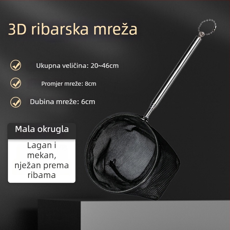 Nehrđajući čelični teleskopski mrežica za akvarij, ručno izrađena, 50 g, Oprema za akvarij