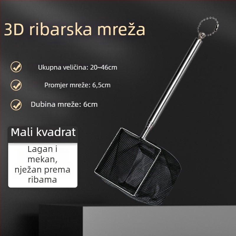 Nehrđajući čelični teleskopski mrežica za akvarij, ručno izrađena, 50 g, Oprema za akvarij