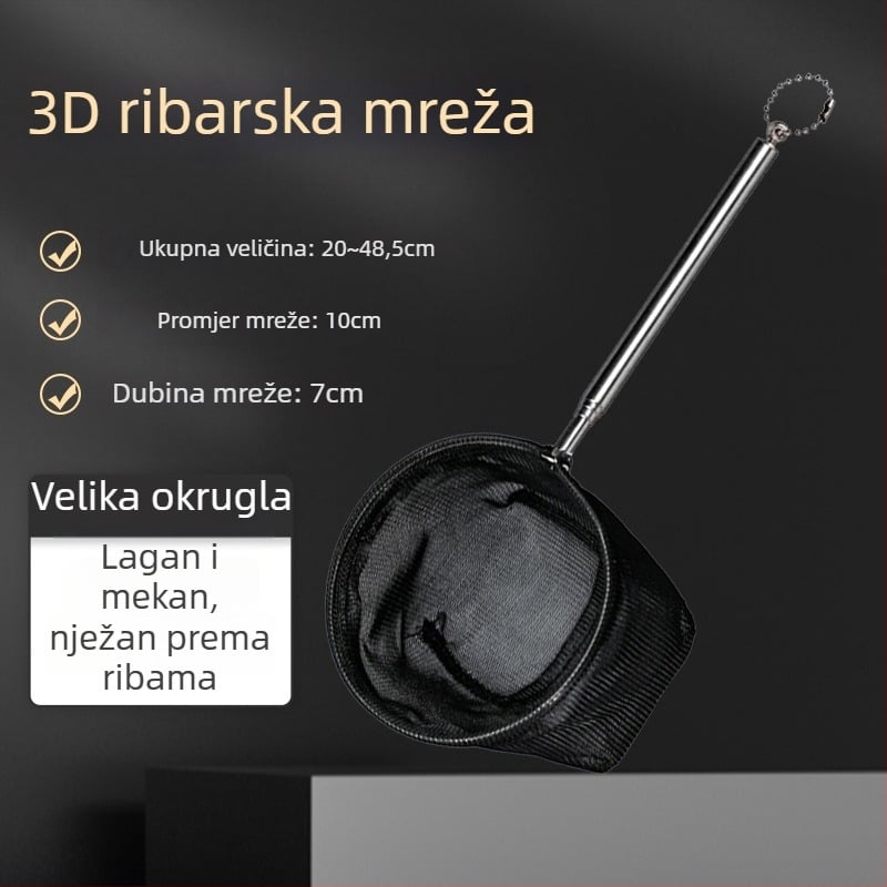 Nehrđajući čelični teleskopski mrežica za akvarij, ručno izrađena, 50 g, Oprema za akvarij