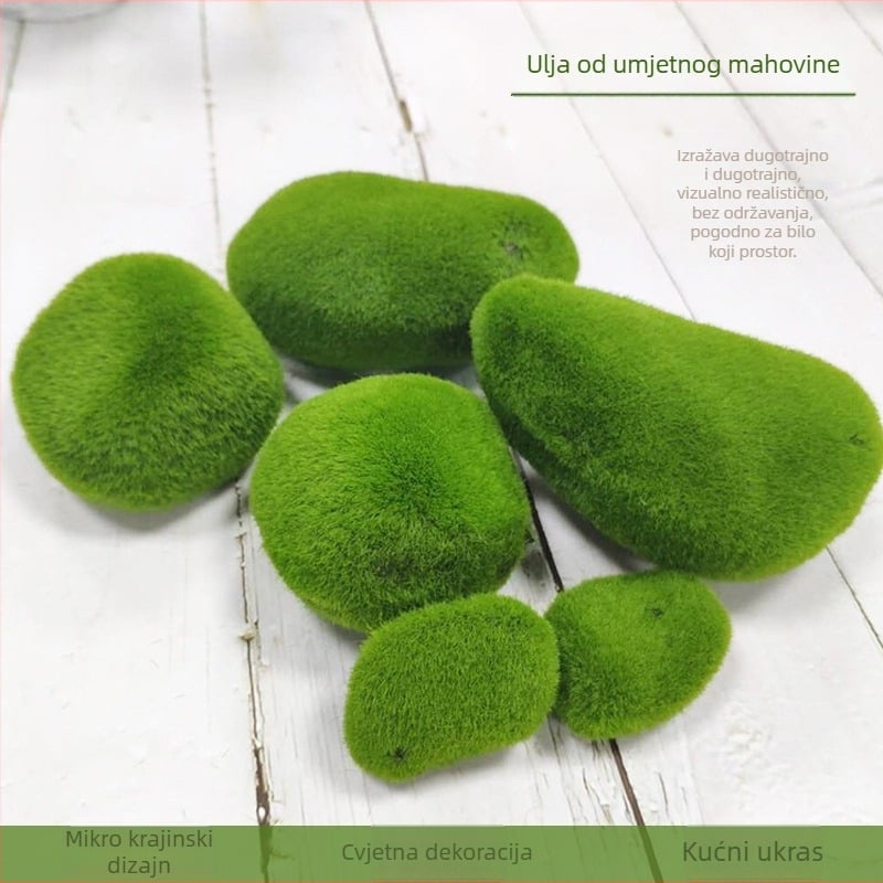 Dream Castle lažni kamen s mahom — materijal: pjena flok, proces lijevanja, sorta 33140275878; pogodna za svadbene dekoracije, vanjske prizore i rekvizite za fotografiju.