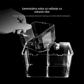 Polipropilenska kutija za inkubaciju i izolaciju za guppy i tropske ribe