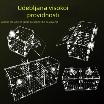 Akrilna izolacijska kutija za akvarij – inkubacijska kutija za guppe, mlade kornjače, Betta i tropske ribe; Materijal: akril; Podrijetlo: Hebei; Kategorija: oprema za akvarij