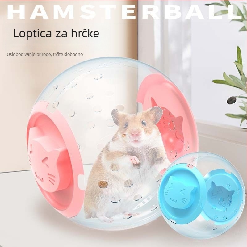 Hamster lopta za trčanje i kotač – plastika, podrijetlo Zhejiang, pakiranje 40 komada, težina 0,2 kg