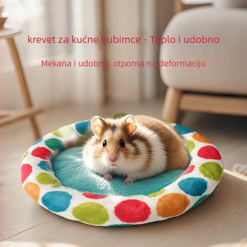 Toplo gnijezdo podmetač za male kućne ljubimce — materijal: platno, četiri sezone, pogodno za hamster, težina 50 g