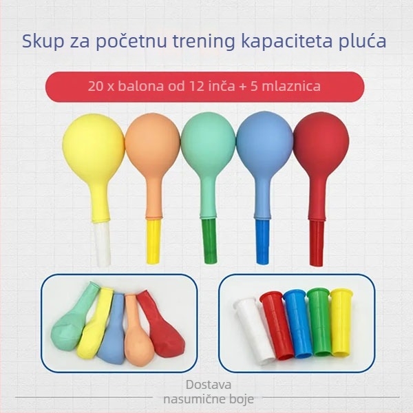 Balon za vježbanje disanja za starije osobe i djecu, lateks balon, okruglog oblika, s logom Can