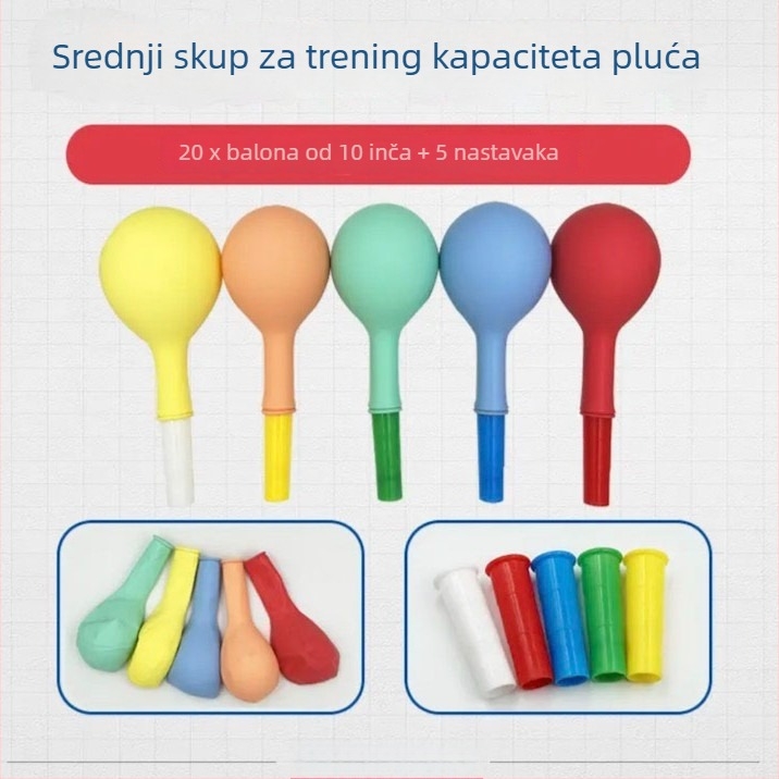 Balon za vježbanje disanja za starije osobe i djecu, lateks balon, okruglog oblika, s logom Can