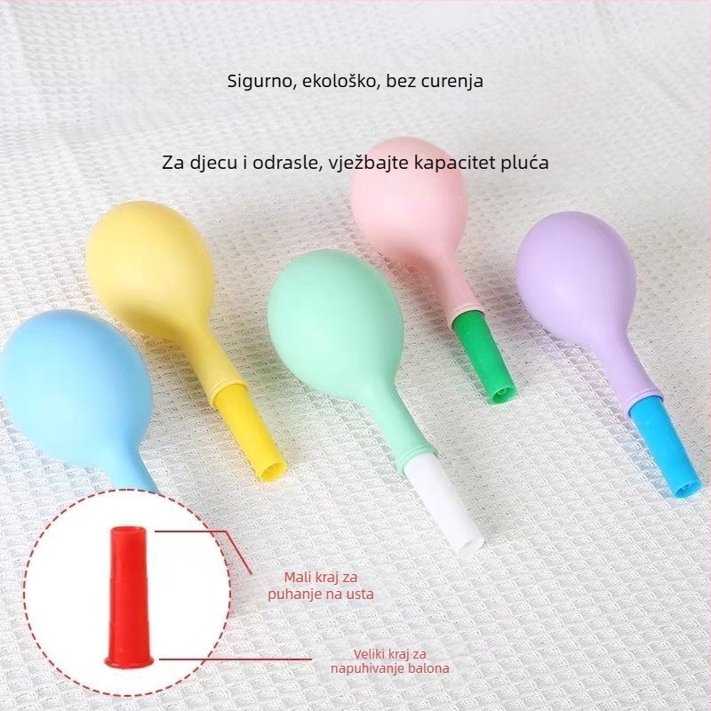 Balon za vježbanje disanja za starije osobe i djecu, lateks balon, okruglog oblika, s logom Can