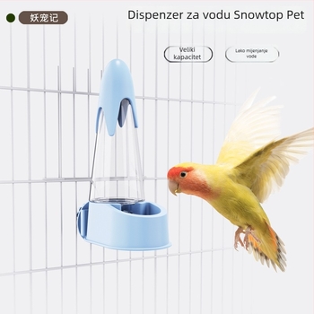 Kavez za papagaje: automatska hranilica i napoj – viseći, plastični