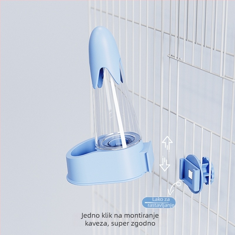 Kavez za papagaje: automatska hranilica i napoj – viseći, plastični