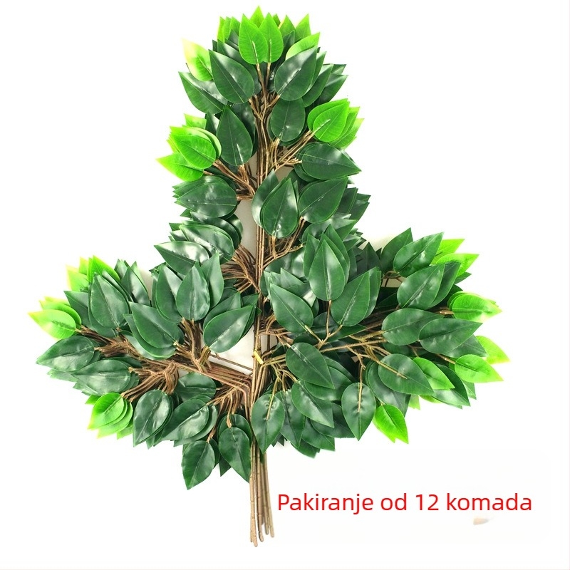 Simulirane biljke – lišće i grane banyana | Materijal: svila cvjetova | Proces: 21851032025 | Marka: Drugo | Upotreba: vjenčanja, otvoreni prostori, rekviziti za fotografije, kućna dekoracija